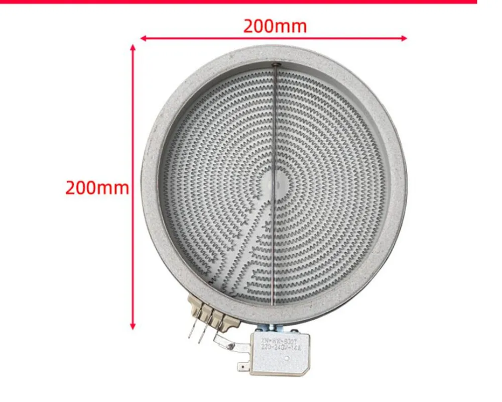 Imagem -03 - Elementos do Aquecedor Cerâmico para o Fogão Cerâmico Elétrico Fogão Universal do Chá Placa do Aquecimento do Cristal do Carbono 1800w