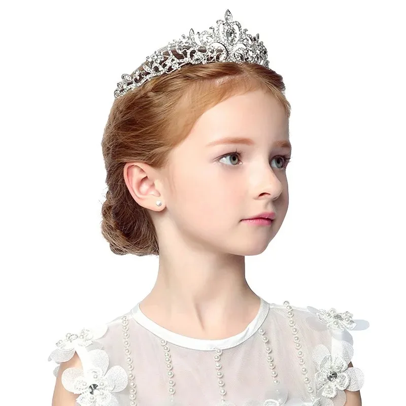 Luxe Prinses Kroon Voor Meisjes Hoofdtooi Marokkaanse Bruiloft Hoofd Sieraden Haaraccessoires Handgemaakt Strass Tiara Juwelen Geschenken