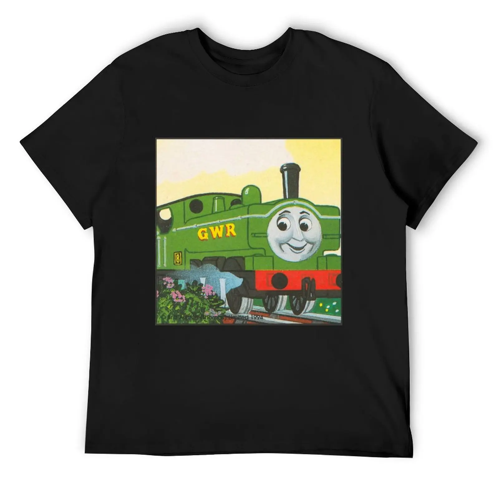 

Duck the Great Western Engine Vintage Square Card T-Shirt customizeds Anime t-shirt gifts for boyfriend shirts graphic tee men