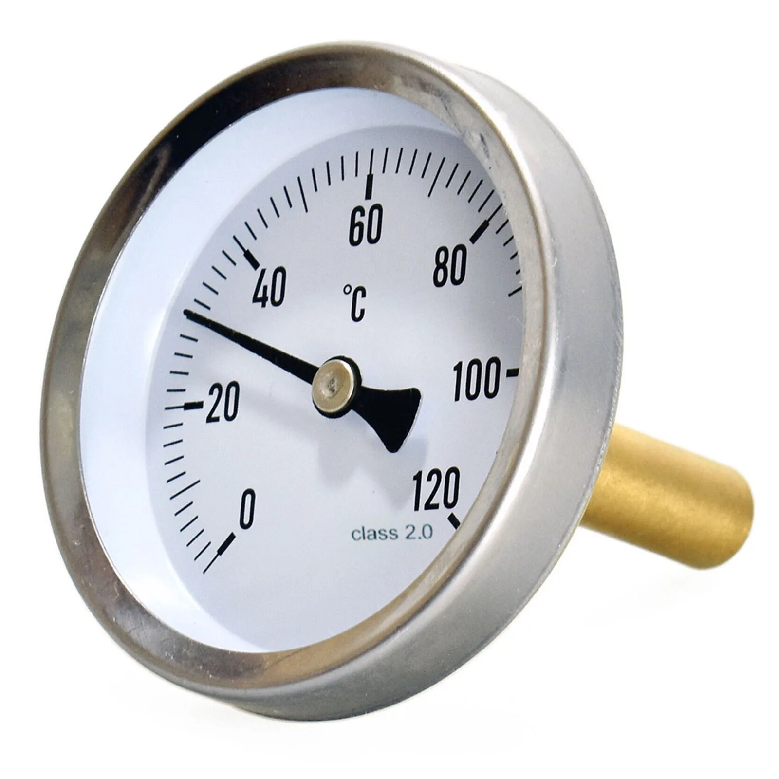 Bimetal Thermometer Stainless Steel Shell Brass Sleeve For Central Heating Systems For Grills BBQs Measuring The Temperature