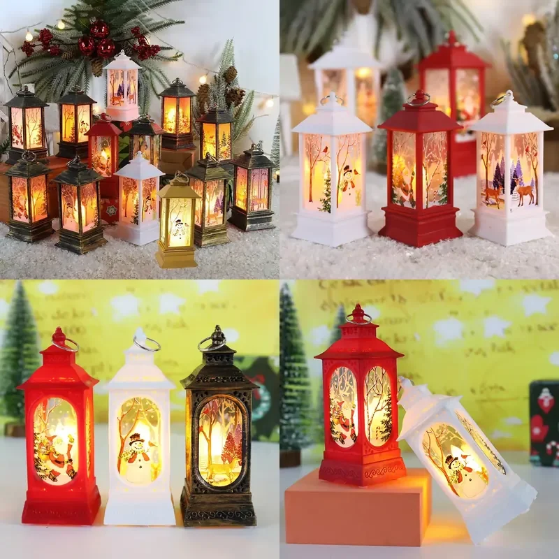 for Christmas Lantern Lights Ornaments Home Decoration Tree Gifts New Year 2025