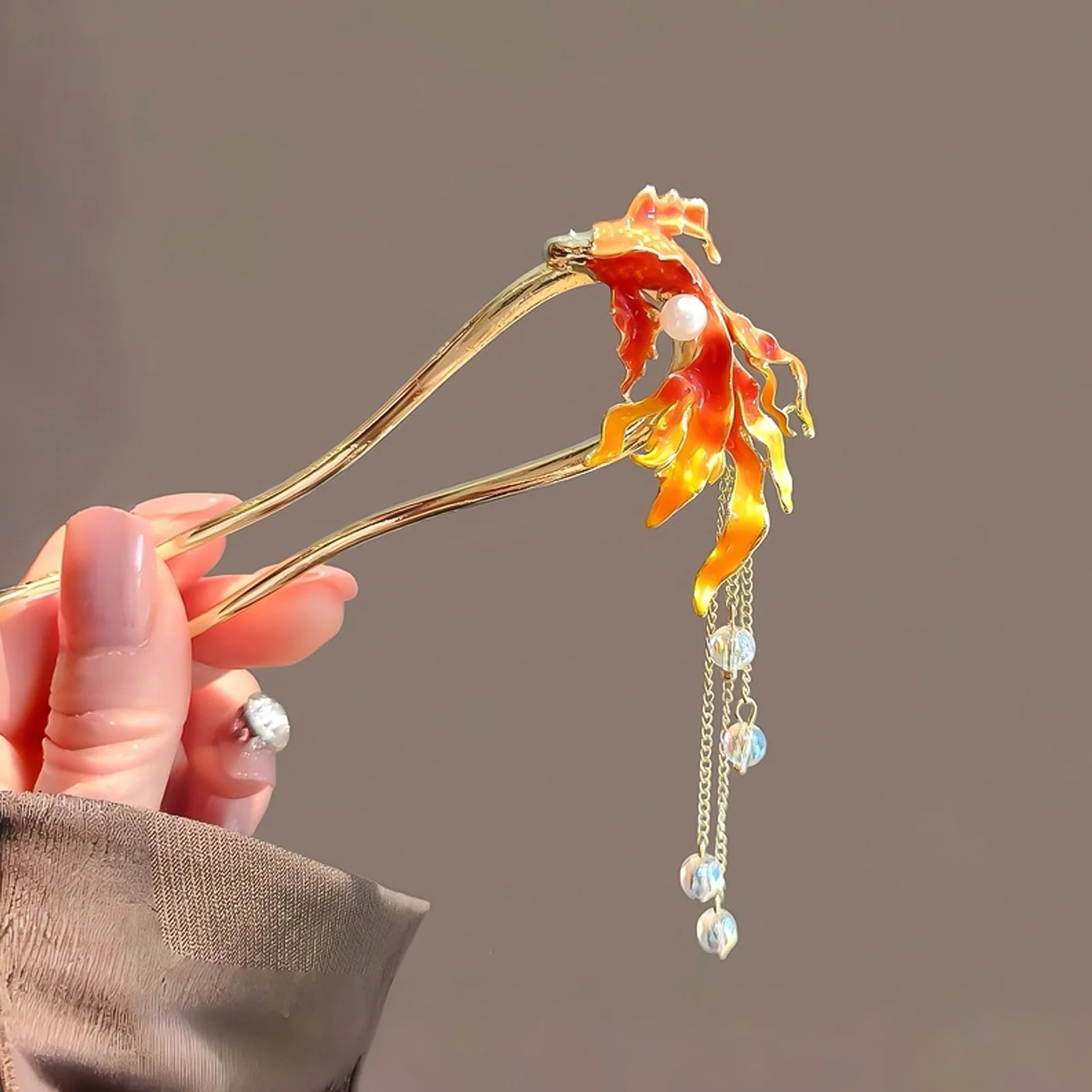 Super Fairy Antique Butterfly Tassel Hairpin Women's Chinese Style Plate Hair Stick U Shape Rhinestones Headwear Hair Accessory view 6