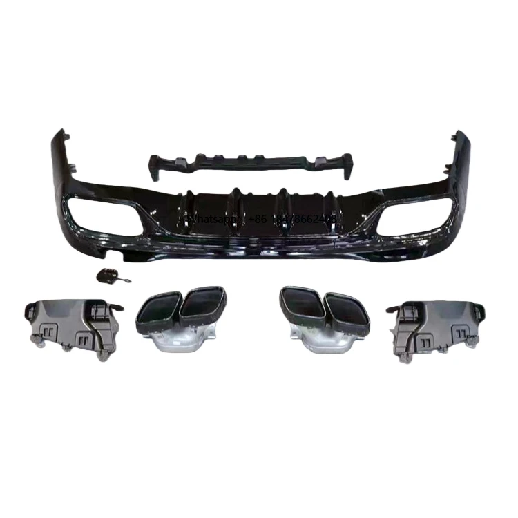 

Modern Design Tail Pipes Exhaust Gloss Black C63 Rear Diffuser for C Class W206 2022-2025