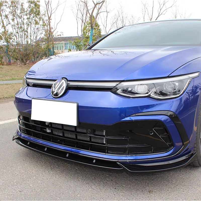 For VolksWagen Golf MK8 Golf 8 GTI GTD GTE R-Line 2020-2023 Car Front Bumper Lip Spoiler Splitter Front Lip Cap Bodykits Tuning