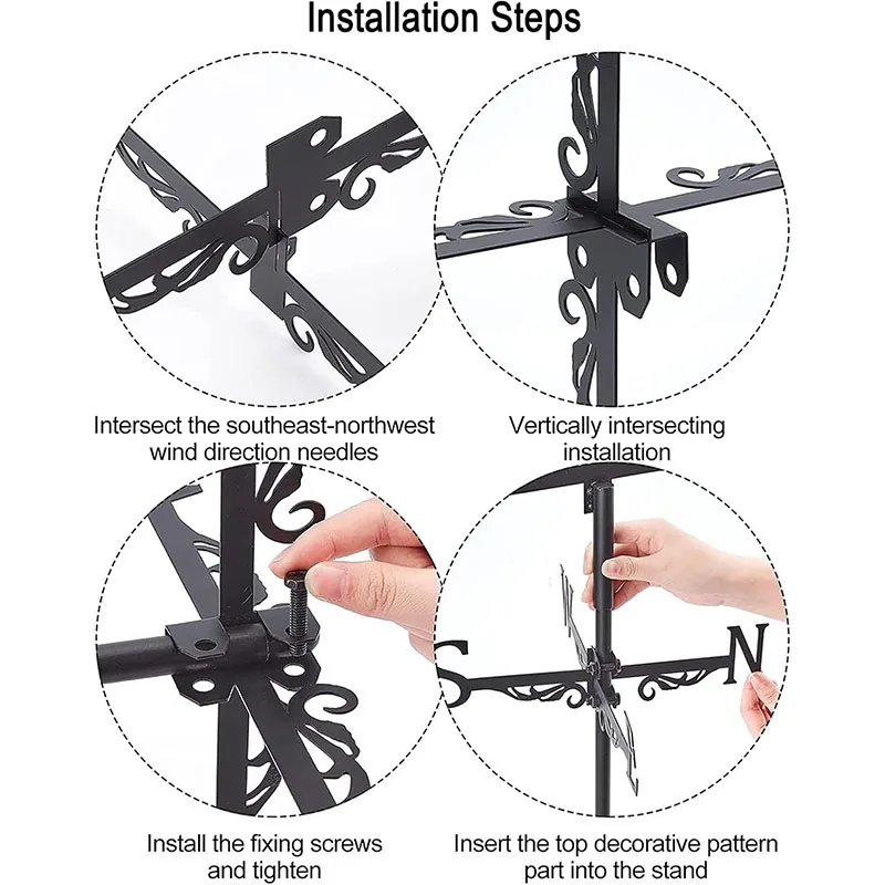 Animal Wind Vane Metal Animal Dog Ornament Standing Roof Wind Direction Indicator For Outdoor Garden Yard Shed Home Fence Post view 5