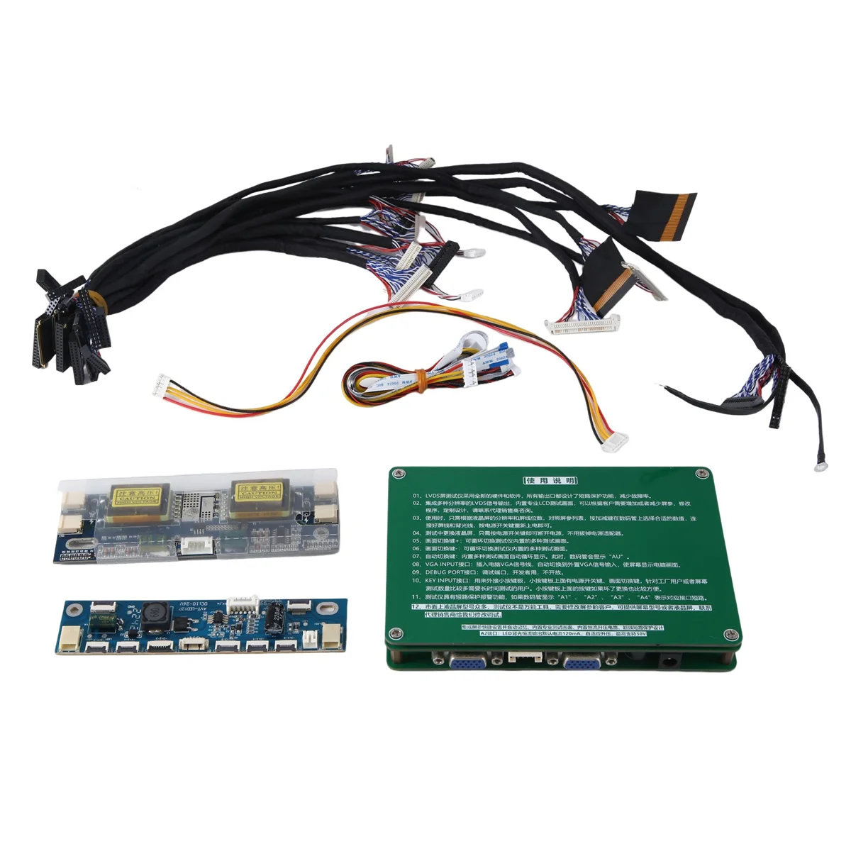 KIT de herramientas de prueba LED LCD para ordenador portátil, probador de Panel para reparación de pantalla de Monitor, Cable LVDS de 14 piezas