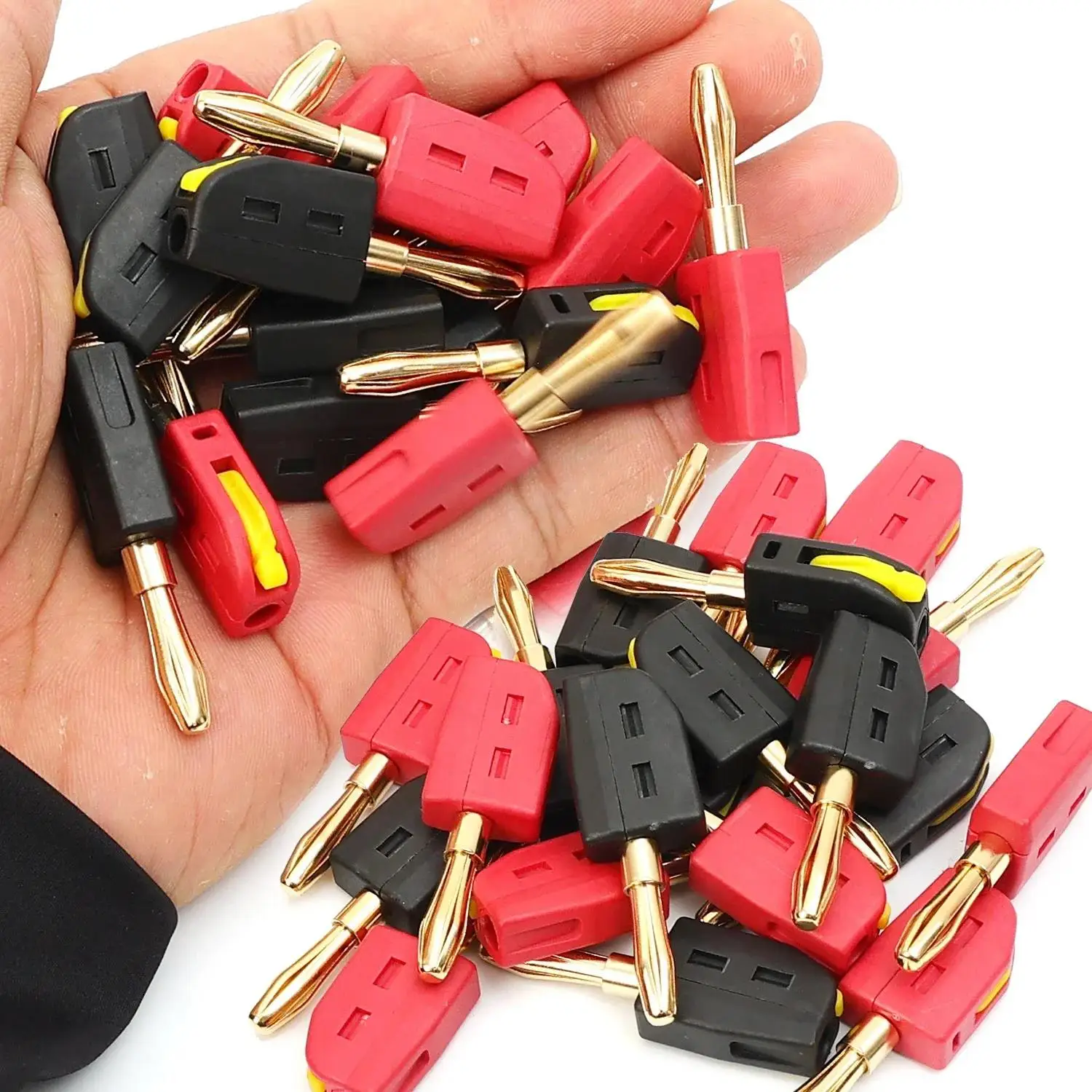 4mm Banana Plug Solder Free Quick Connect Self Locking Audio Plug For Testing Instrument Speaker Plug Power Testing Connector