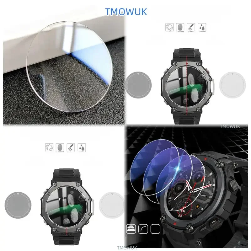 

For Amazfit T-Rex3Pro TRex 3Pro HD Tempered Glass Screen Film, 9H Anti-Scratch, High Clarity Watch Protective Accessory