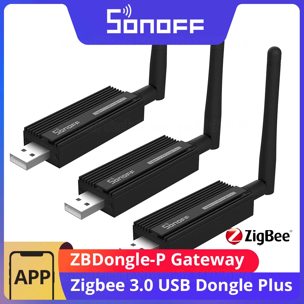 SONOFF ZBDongle-P Zigbee 3.0 USB Dongle Plus Universal Gateway 1/5PCS ZHA Zigbee2MQTT Pre-flashed Support ZBMicro SNZB Devices