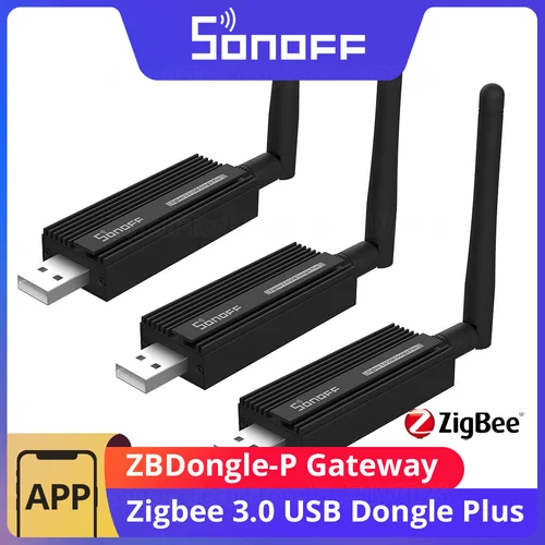SONOFF ZBDongle-P Zigbee 3,0 USB Dongle Plus puerta de enlace Universal 1/5 Uds ZHA Zigbee2MQTT soporte presolavado dispositivos ZBMicro SNZB