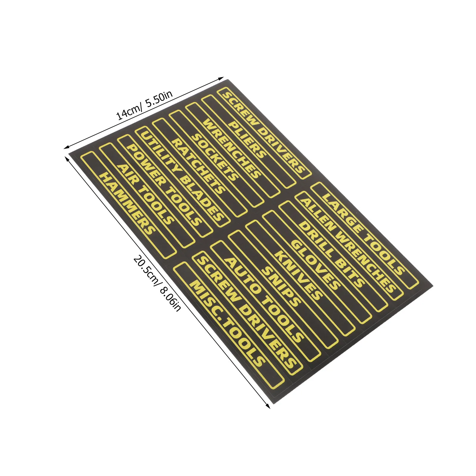 40Pcs Tool Box Organizer Labels Retro Style Wear Resistant Marking Stickers for Sockets Wrenches Hardware Tool Chest Storage