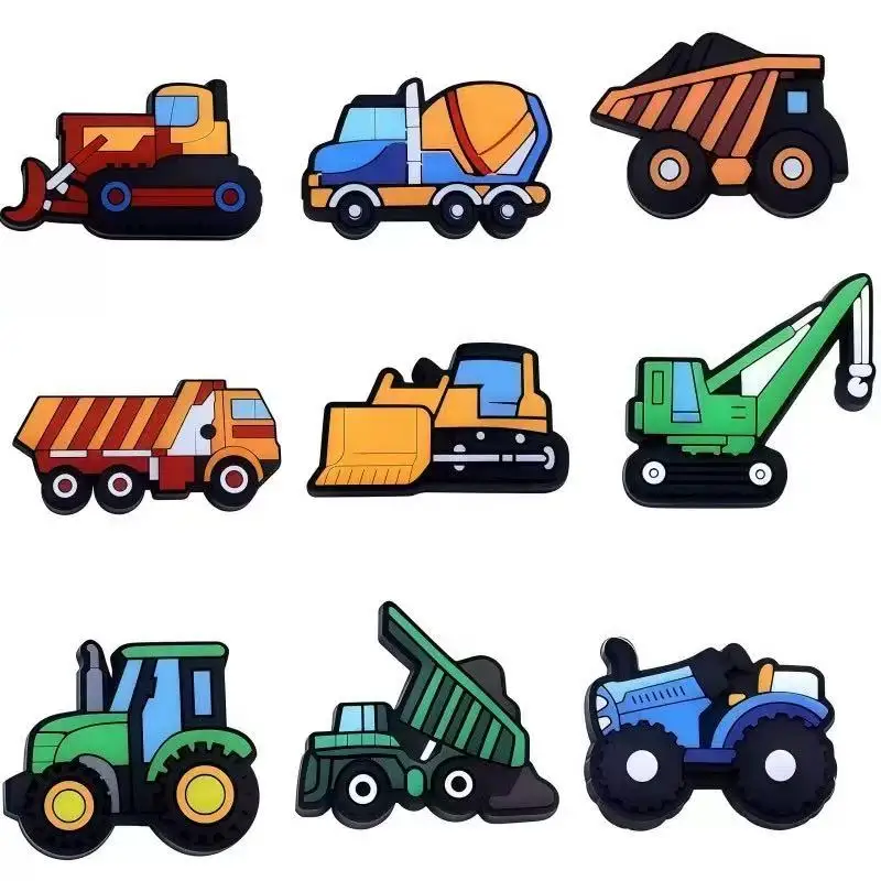 Monster Truck Shoe Charms Set, Off‑Road Vehicle PVC Shoe Decorations, Motorcycle ATV Car Accessories For Clogs Sandals, Kids DIY