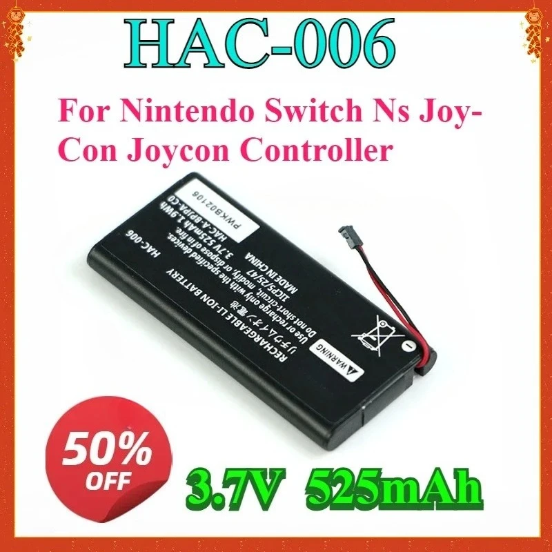 

New for HAC-006 HAC-BPJPA-C0 HAC-015/016 HAC-A-JCR-C0 Replaceable Bateria for Nintendo Switch Ns Joy-Con Joycon Controller