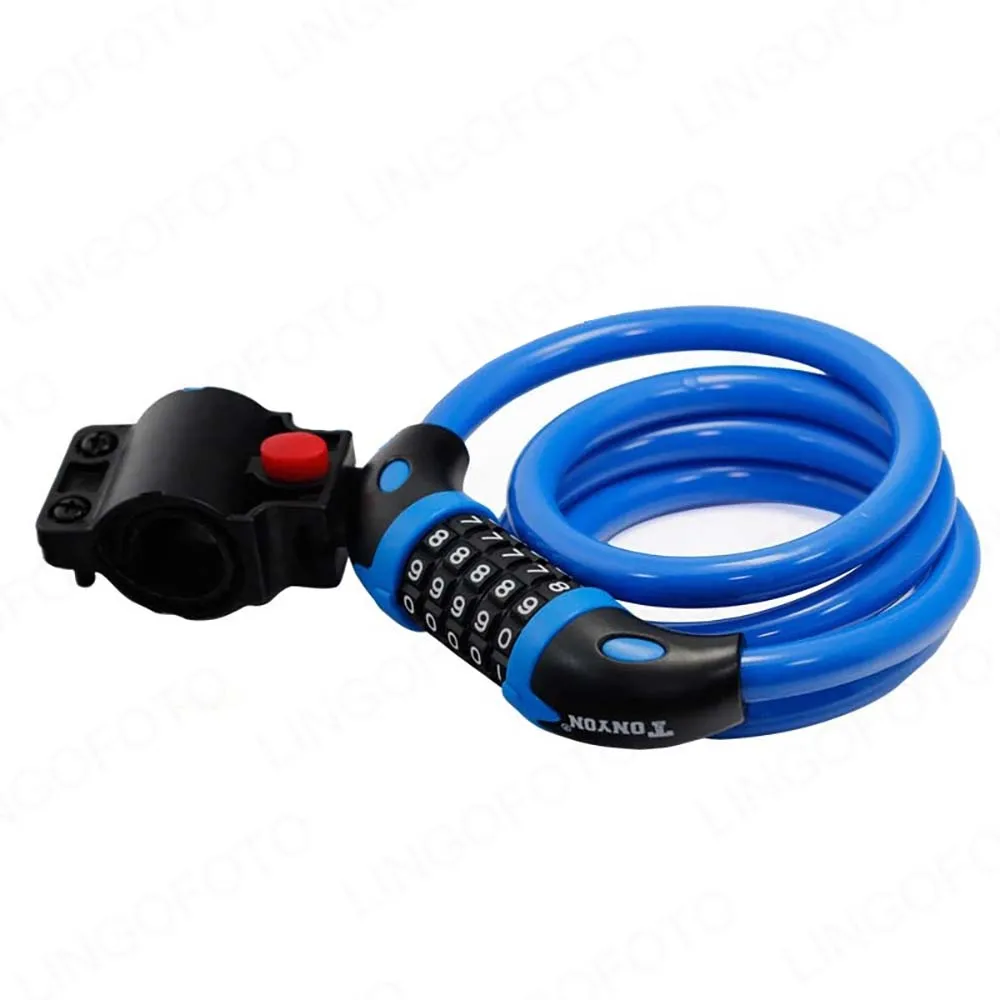 Bicycle Locks Anti-theft Bike Steel Wire Padlock 5 Digit Password Electric Scooter Motorcycle Locks MTB Accessories Cable Lock