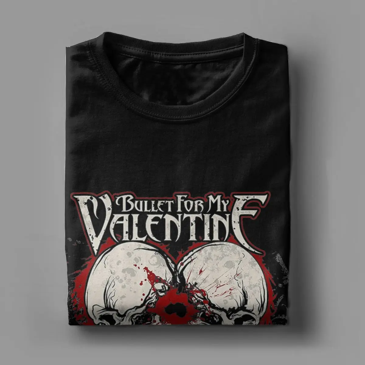 Men Women Bullet For My Valentine Heart T Shirts Metal Music Cotton Tops Novelty Short Sleeve O Neck Tee Shirt Unique T-Shirt