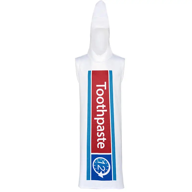 Adult Funny Toothbrush Toothpaste Costume Set For Couples Halloween Funny Party Dress Up Performance Holiday Costume Clothing