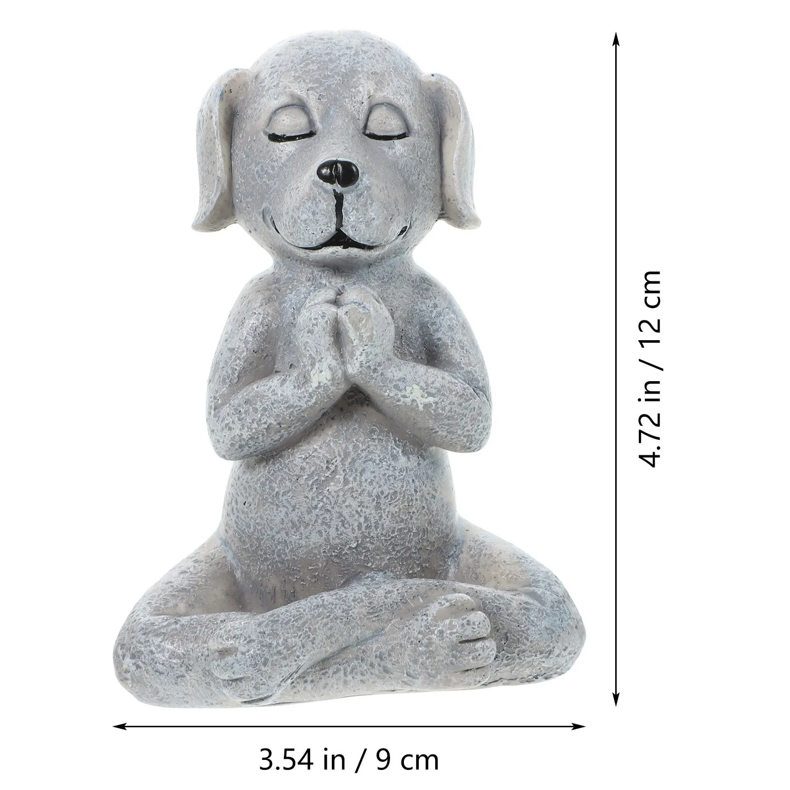 الراتنج التأمل تمثال كلب سنة مستديرة داخلي ديكور خارجي صغير رائع مظهر هووسورمينغ هدية التأمل تمثال