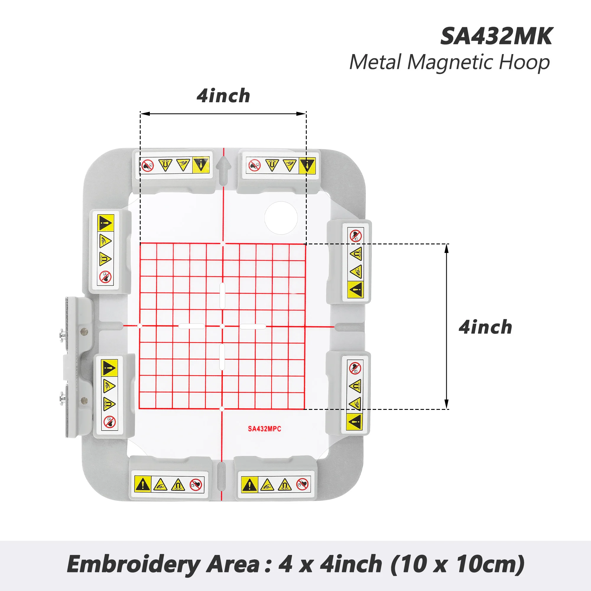 

Magnetic Mighty Hoop SA432MK 4x4in100x100mm fit for Brother NV950 M230E M280D 900 M240ED 500D 97E 955 PE300S SE600 SE625 SE400