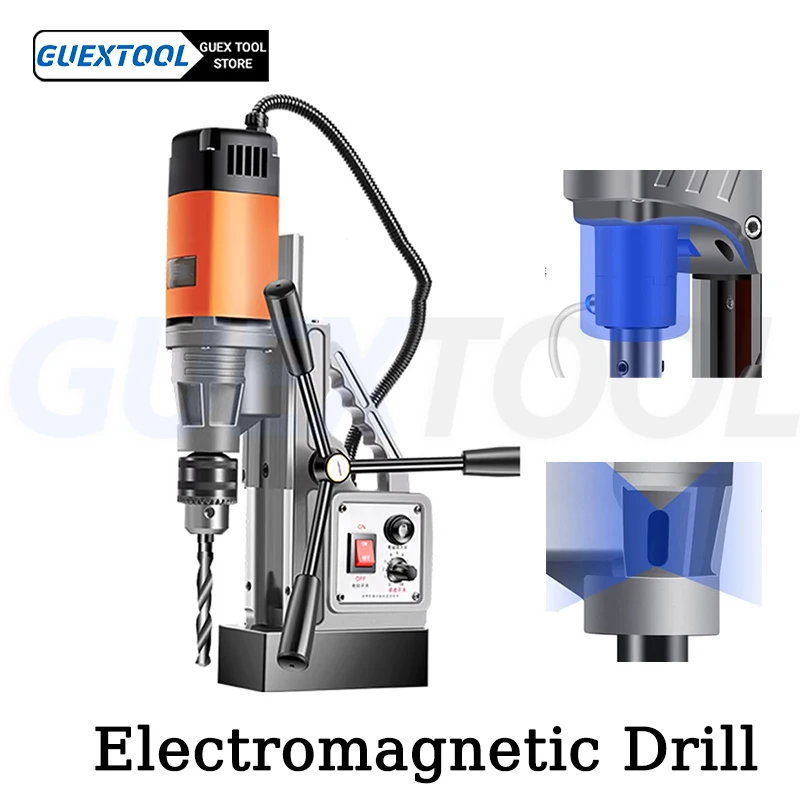 Industrial Drilling Machine Adjustable Speed Coring Tapping Rig Portable Electromagnetic Drill Powerful Adsorbable Table Drill