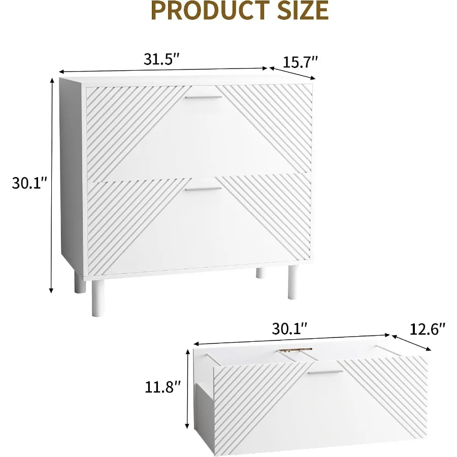 Home Office 2-Drawer Lateral File Cabinet With Steel Construction In Matte Black Featuring Smooth Gliding Drawers And Lockable