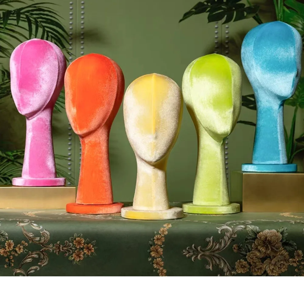 Brincos coloridos jóias chapelaria pano de exibição falso manequim cabeça peruca chapéu boné rack suporte de metal riser suporte adereços para homens