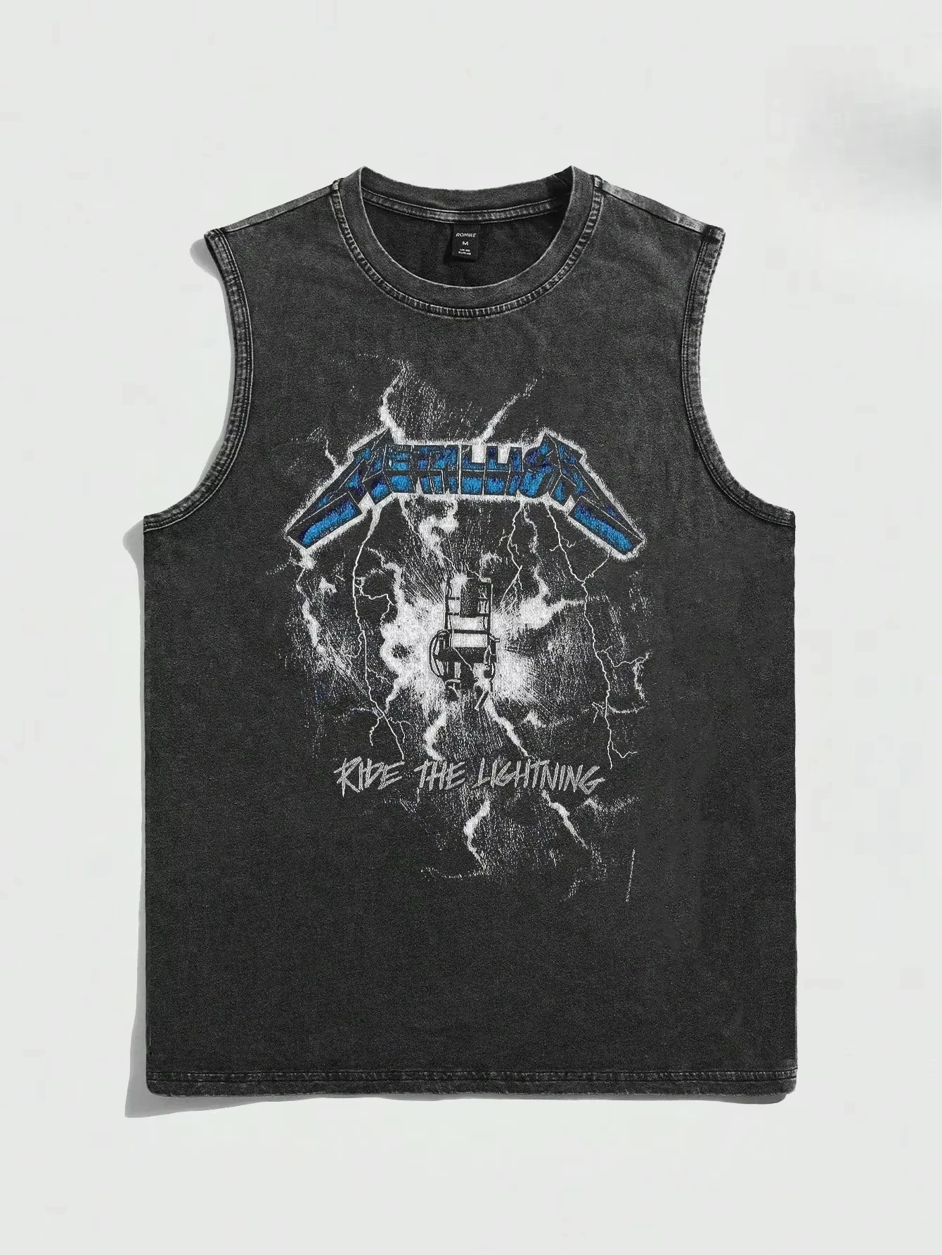 American Rock Band Printed Vintage Washed Sports Vest Cotton Sleeveless Men's T-shirt Hip-hop Gym Clothing Tank Top Summer 2026