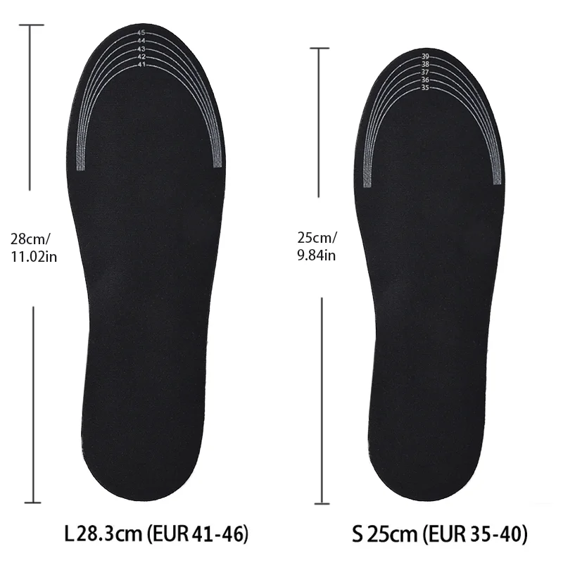 2/4Pairs USB Heated Insoles Electric Foot Warming Pad Feet Warmer Pad Mat Winter Outdoor Sports Heating Insoles Winter Warm