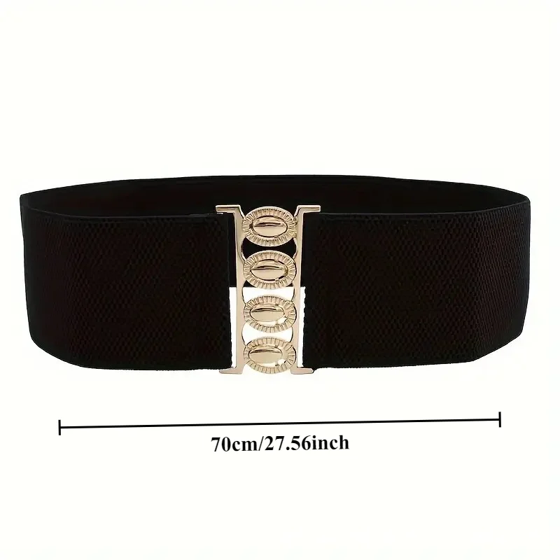 Trendy Minimalist Women's Elastic Wide Belt Fashionable Versatile Practical, Slimming Waist Cincher for Dresses and Outfits