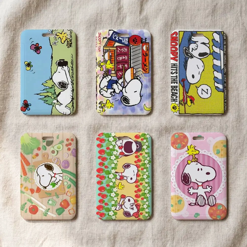 Classic Comic S-Snoopy Dog Fashion ID Card Holder Business Work Card Sleeve Protector
