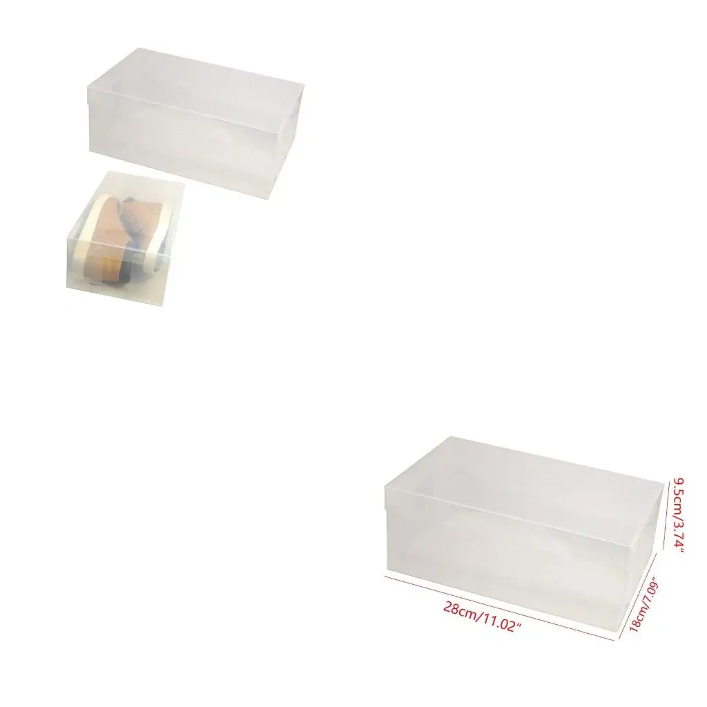  Creative Clear Shoes Storage Box for Closet Hard Plastic Shoe Boxes Shoe Hol