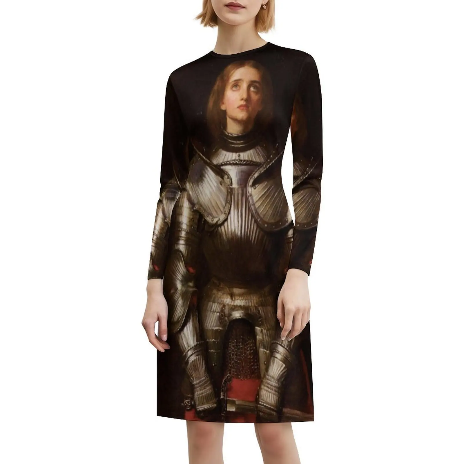 فستان Saint Joan Of Arc من John Everett Millais للحفلات الأنيق للنساء على شكل حرف A مع خيارات قصيرة/طويلة/بدون أكمام جوان أوف