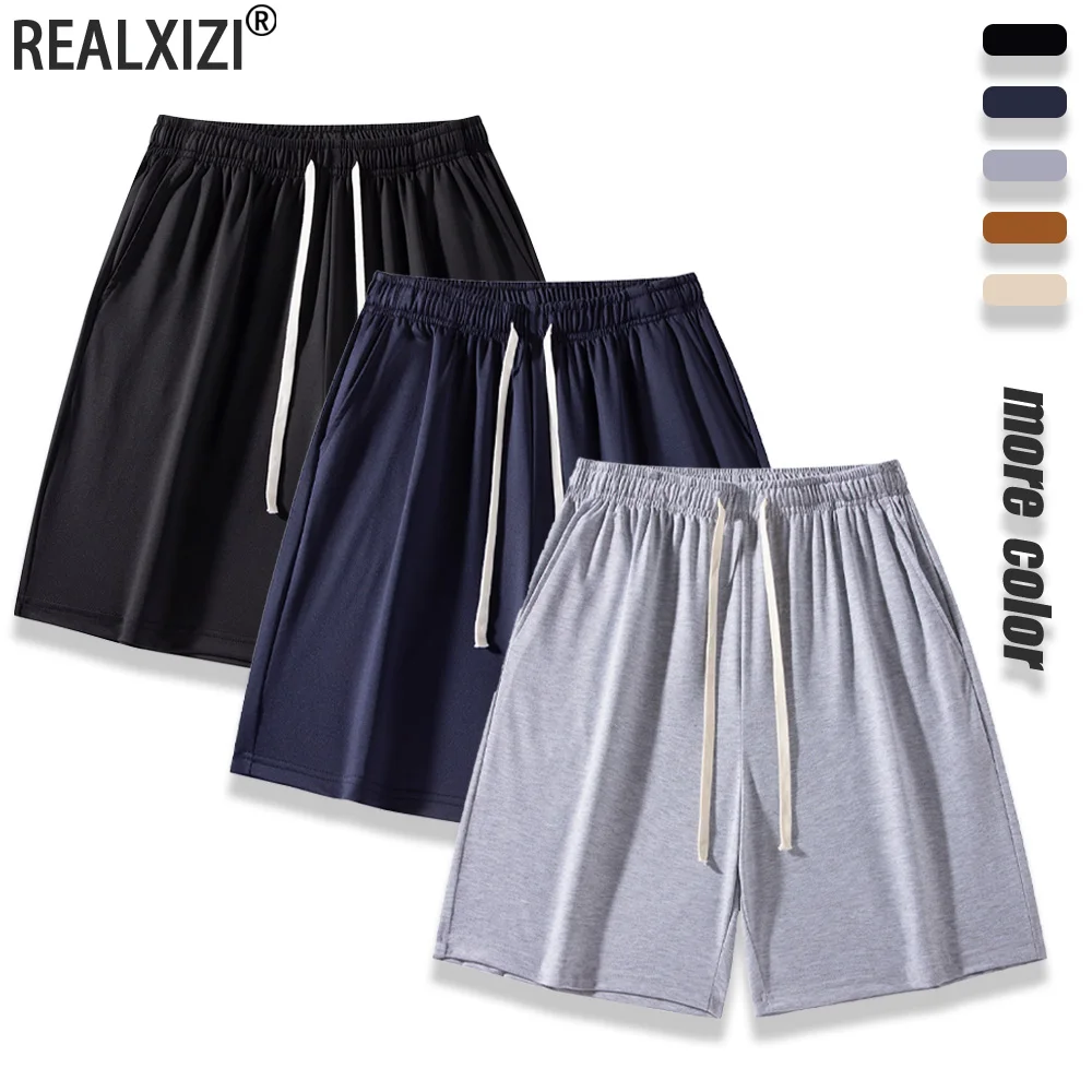 

Мужские повседневные короткие летние пляжные базовые шорты, дышащие быстросохнущие шорты для бега и фитнеса с шнурком, баскетбольные спортивные штаны