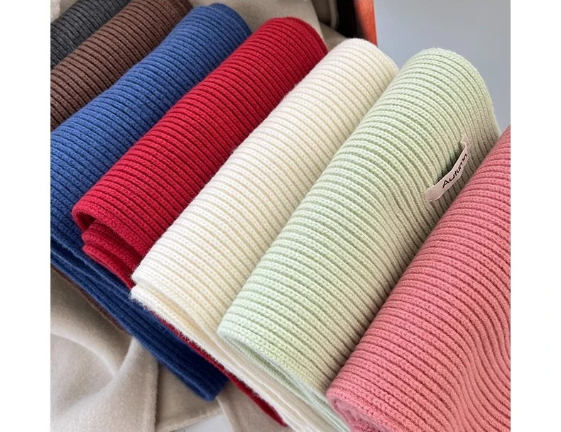 Winter Warm Knitted Hat Scarf Gloves Women's Windproof Adult Three-piece Set Scarves Solid Color Fashion Korean Hats for Women