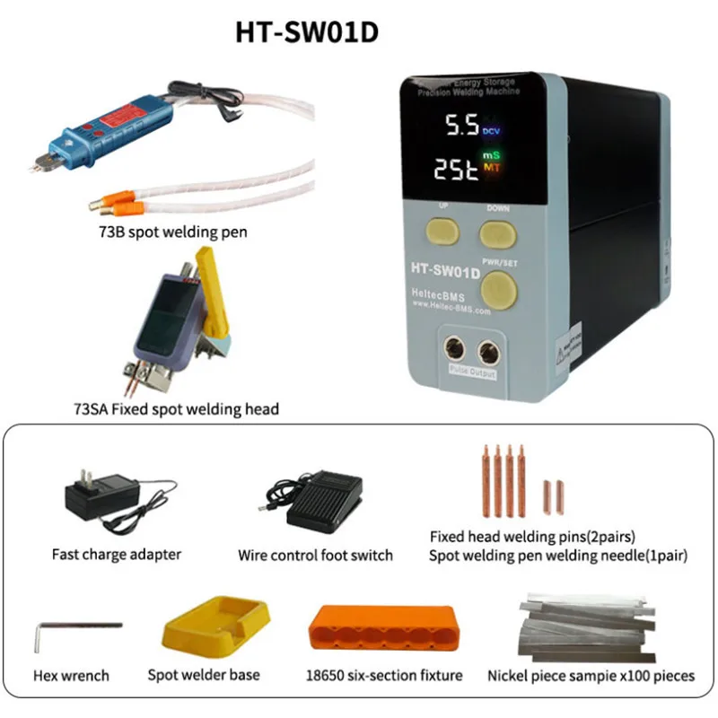 Spot Welding Machine 21KW Capacitor Storage Large Single Cell Battery  Welder LED Digital Display Adjustable 18650 Hand Pen