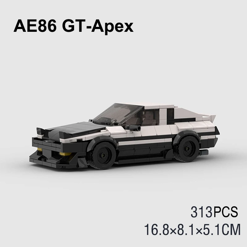 子供のスポーツフィギュア,esenna moc ae86,車のビルディングブロック,都市,速度,レーシングカー,子供のおもちゃ,ギフト