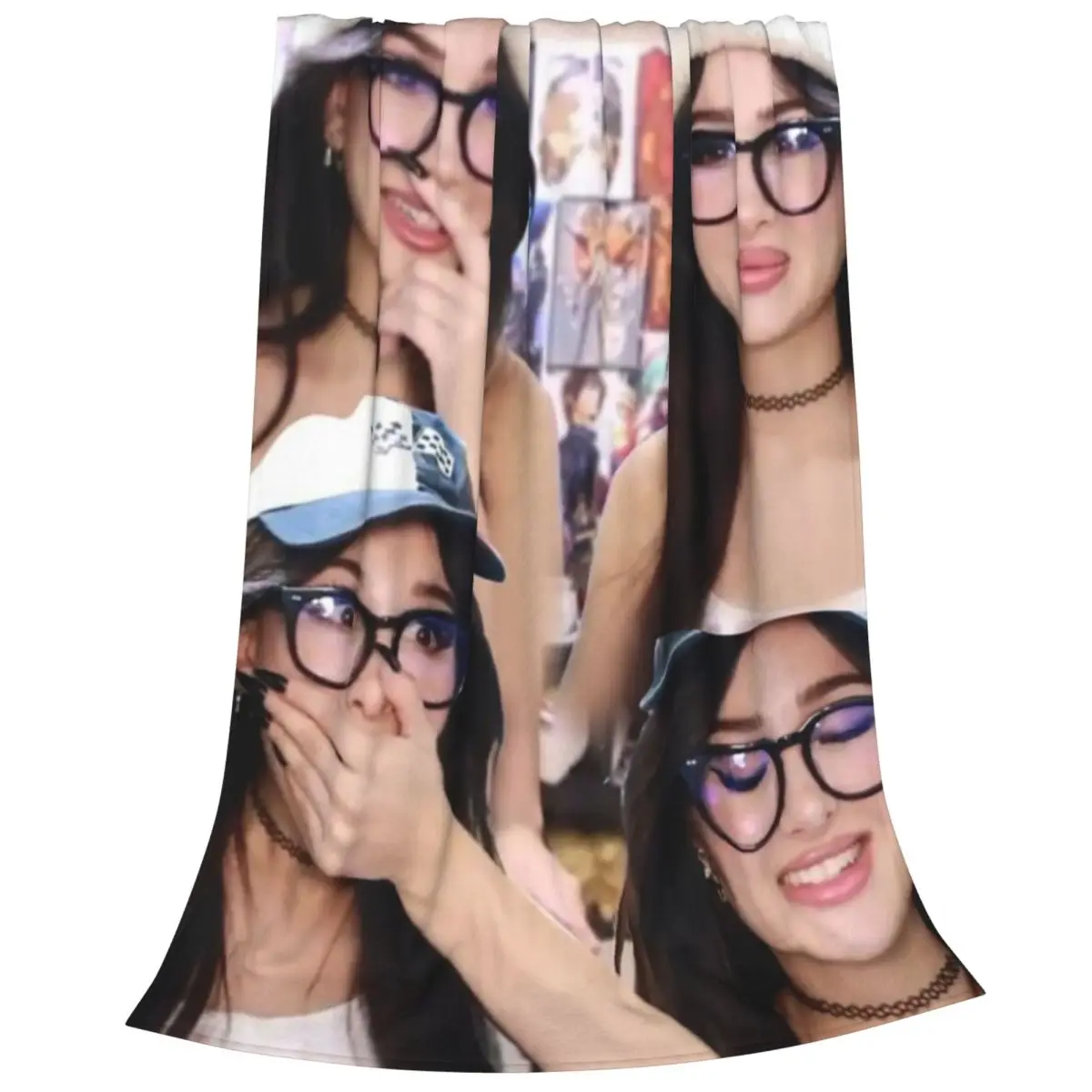 Sssniperwolf Collage Blanket Flannel Multi-function Sofa Throw Blankets For Couch Bedding Travel Throws Bedspread Quilt