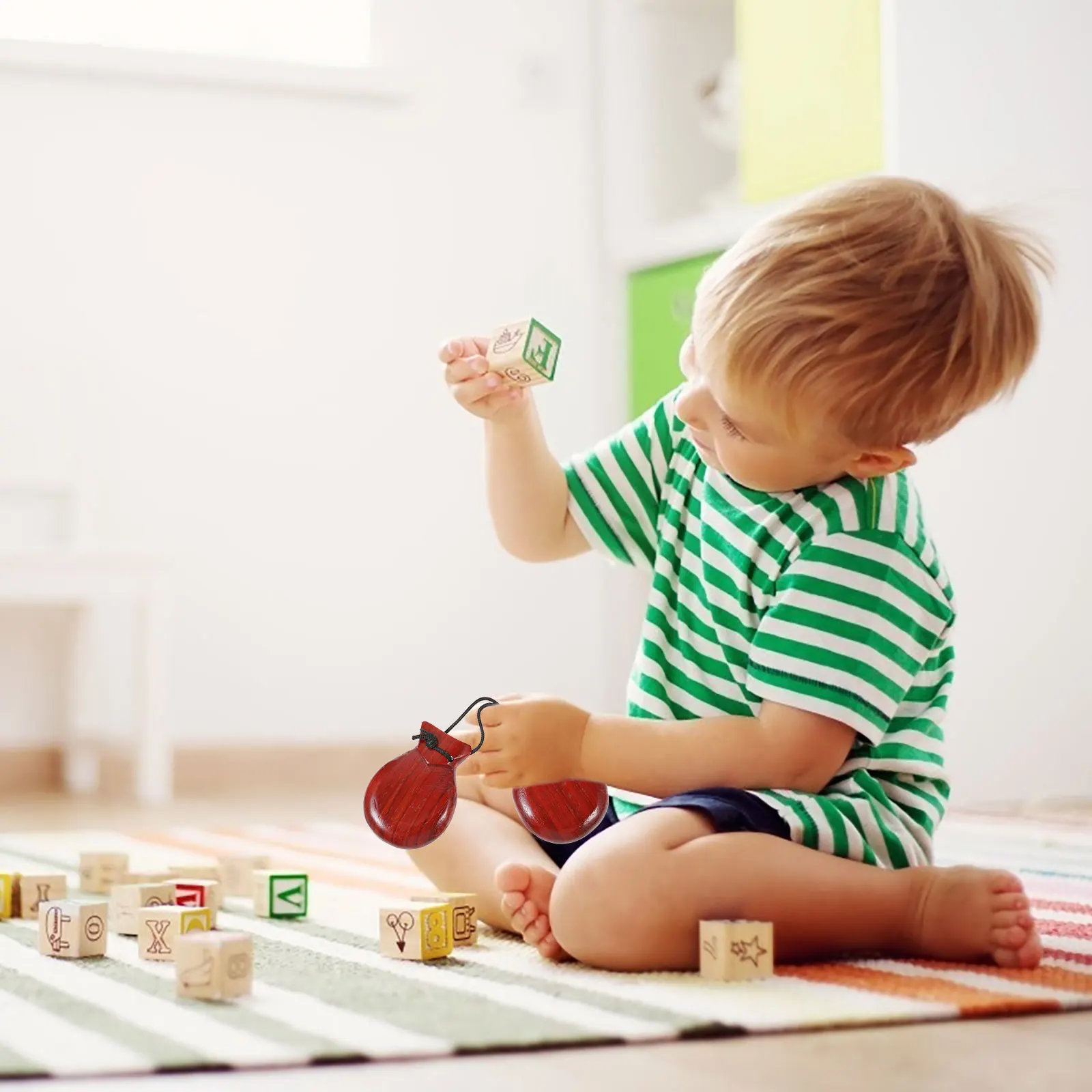 

Waving Board Kids Instrument Child Percussion Hand Music Castanets Wood Musical Instruments for Children