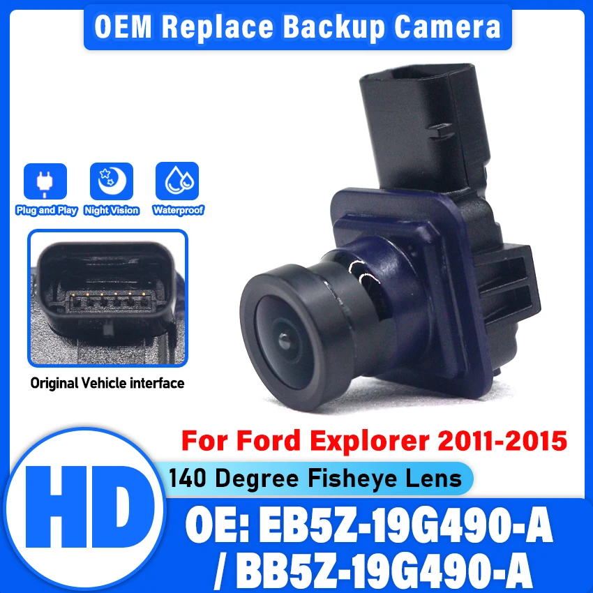 Caméra de recul pour voiture EB5Z-19G490-A EB5Z19G490A EB5T19G490A pour Ford Explorer 2011-2013 2014 2015 EB5Z19G490AA
