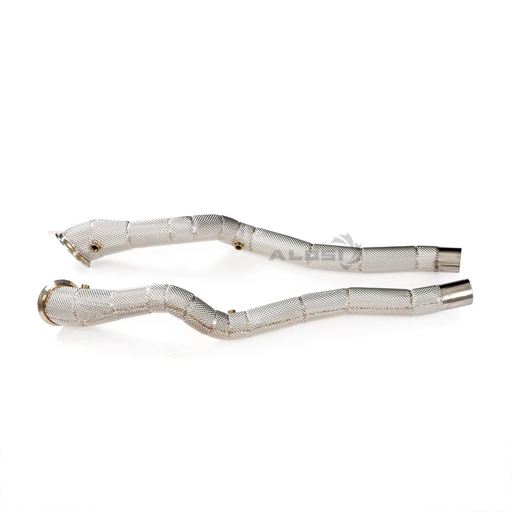 مناسبة لفيراري F12 6.3 V12 2012-2017 ماسورة سفلية من الفولاذ المقاوم للصدأ مع عزل