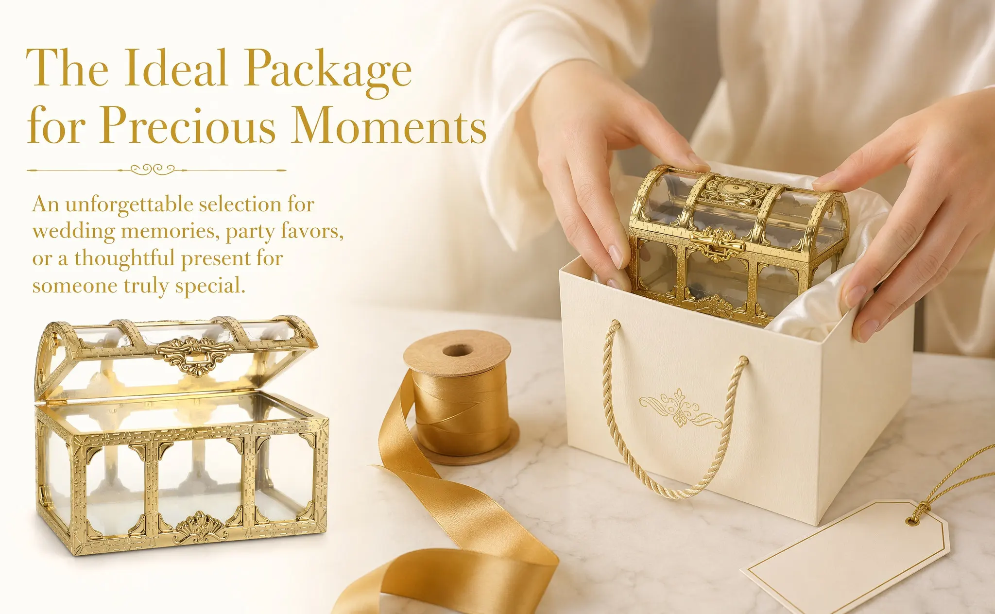 Crystal Gemstone Box Transparent Drawing Texture Storage Organizer For Jewelry Keepsake Memory Wedding Gift Treasure Chest