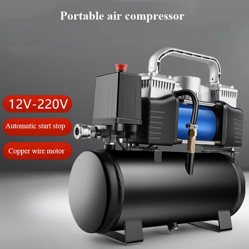 12V 220V 6 L  Air Compressor Air Pump Portable Small High-pressure Air Pump Car Air Compressor