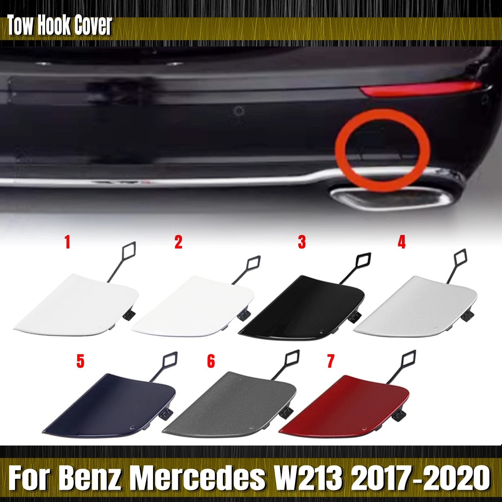 

Задний фаркоп, крышка для проушины, доступ к holownicę, защита от тяги прицепа для Mercedes Benz E Class W213 S213 2017-2020, роскошь