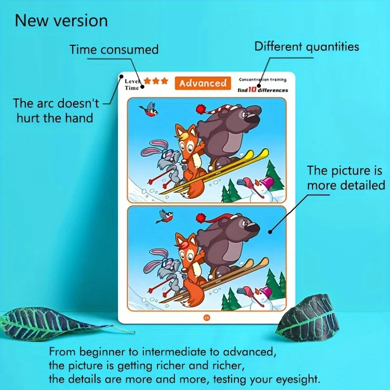 مجموعة بطاقات التدريب المركز، المراقبة التفاعلية لتطوير المهارات، الألغاز الورقية، التنوير التفكير الترفيهي #3