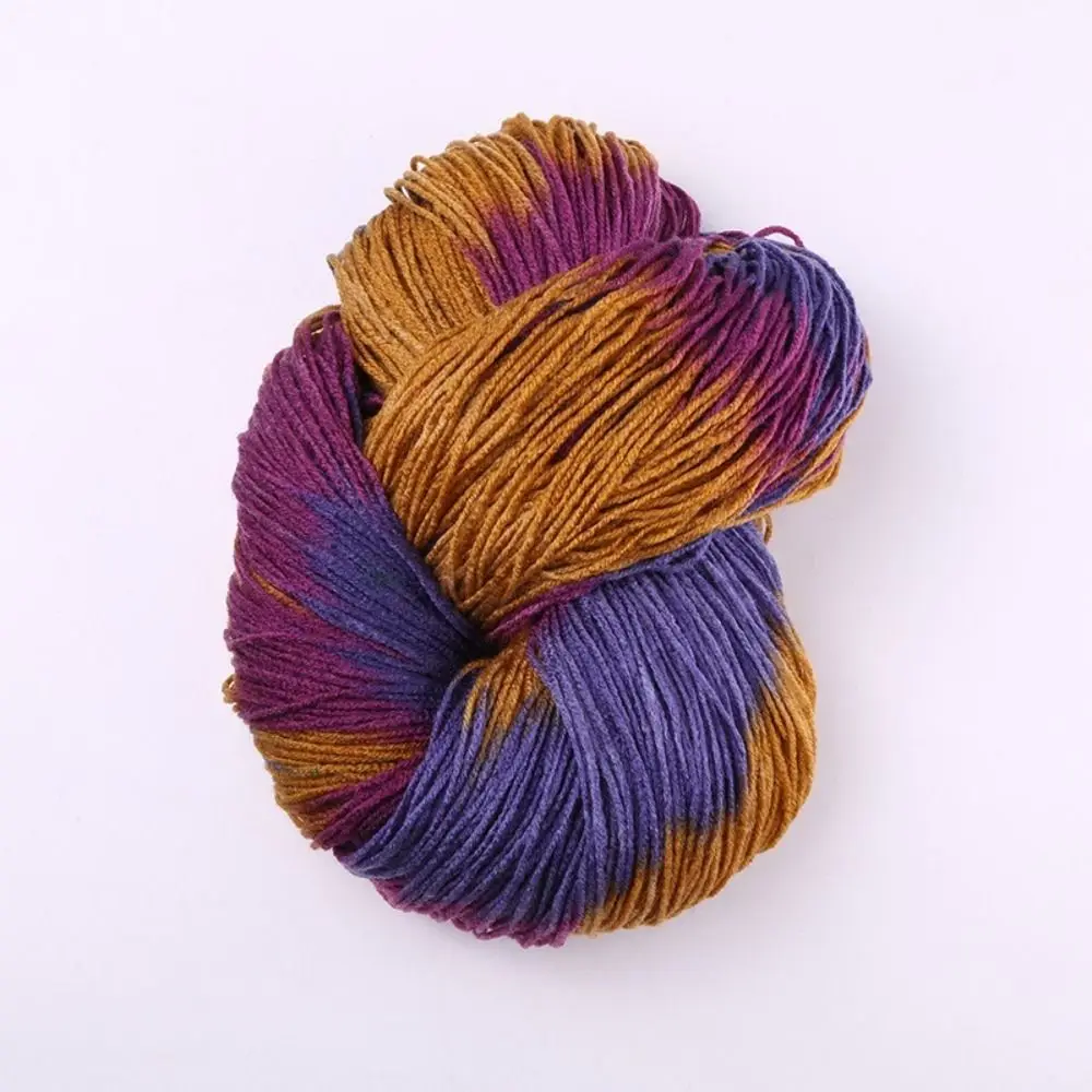 Thick Acrylic Wool Yarn Segment Dyed Mixed Color Knitting Yarn Knitting Crochet Thread Scarf Hand-woven