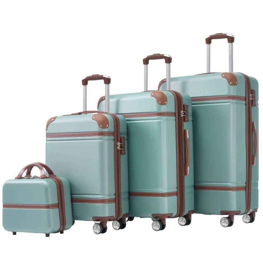 

Hardshell Luggage Sets 4 Pieces 20+24+28 Luggages and Cosmetic Case Spinner Suitcase with TSA Lock Lightweight