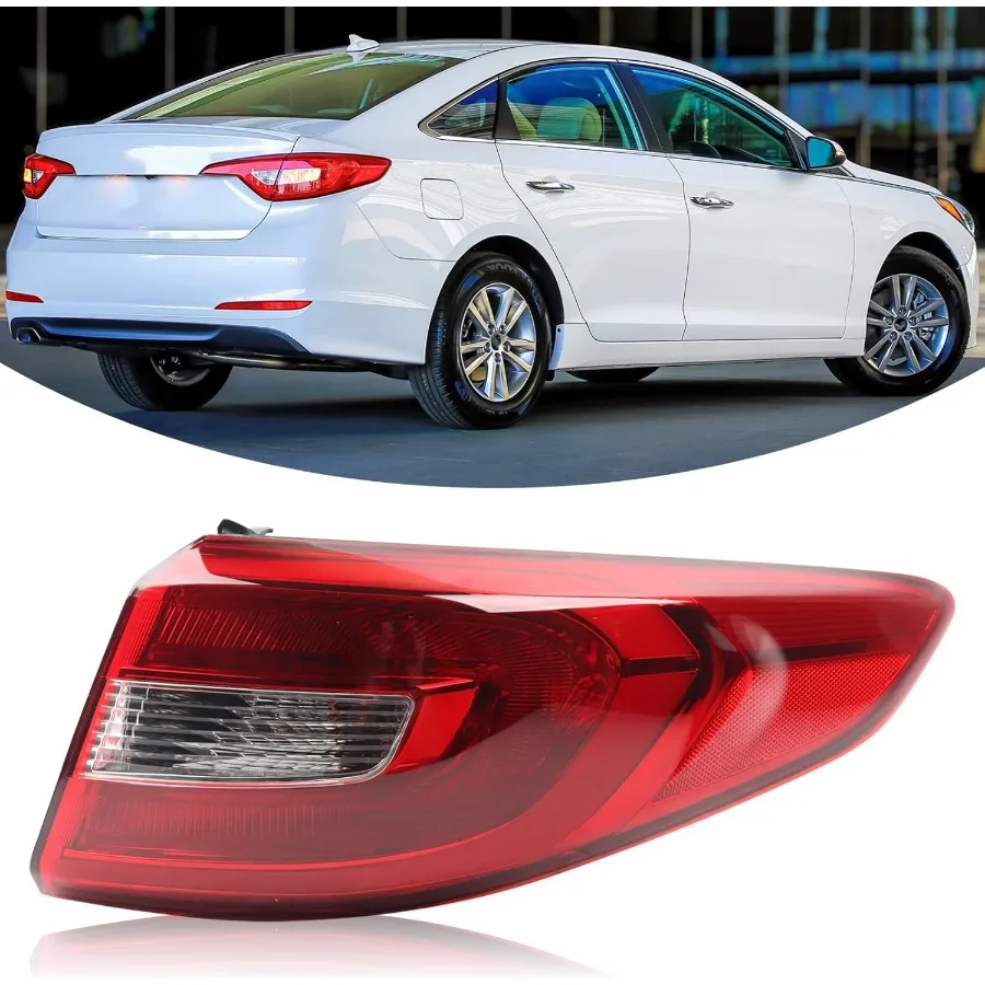 مجموعة مصابيح خلفية من نوع الهالوجين متوافقة مع 20152017 Sonata Eco لاستبدال جانب الركاب الأيمن بدون مصباح خلفي LED