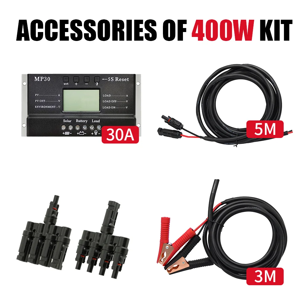 DOKIO-Câble solaire 3M/5M 10A/20A/30A, connecteur (ne comprend pas les panneaux solaires)