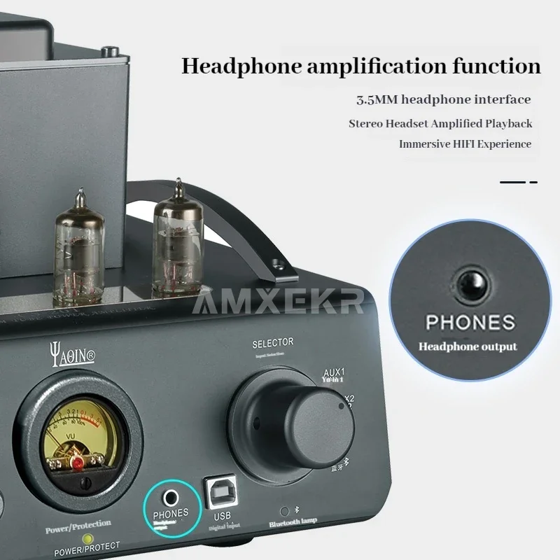 YAQIN CS-201 مُضخّم صوت 40 واط * 2 مكبر كهربائي أنبوب مضخم الصوت حمى HiFi المنزل فراغ أنبوب الصوت