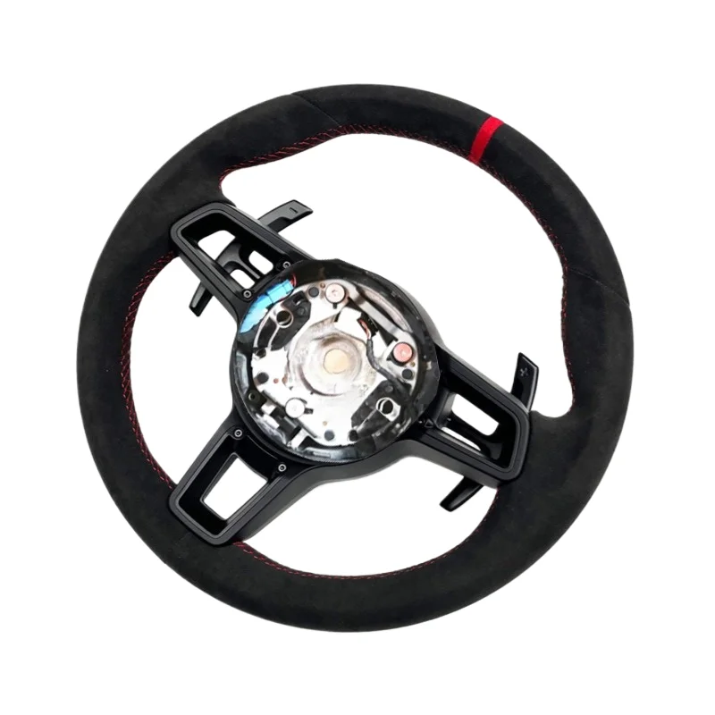 High-performance carbon fiber steering wheel for luxury sports cars, custom textured, non-slip grip, racing design, durable