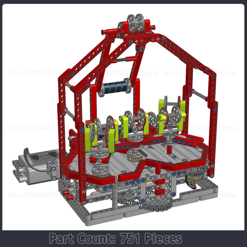 GBC 5-rollen vlechtmachine MOC bouwstenen DIY technologie bakstenen apparaat puzzel collectie display speelgoed kerstcadeaus